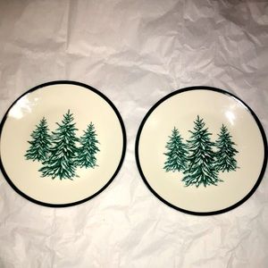Two matching small plates